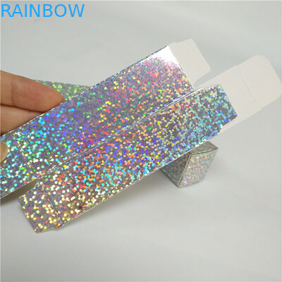 Paquetes cosméticos de la caja de papel del tamaño olográfico de Packagings los 2.5x2.5x8.5cm para el lustre del labio