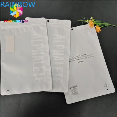 El olor Mylar laminado prueba Ziplock se levanta el logotipo de encargo claro de la impresión de las bolsas