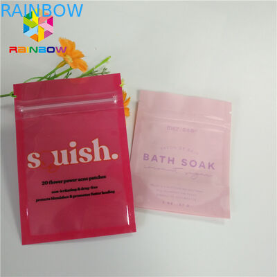 El olor Mylar laminado prueba Ziplock se levanta el logotipo de encargo claro de la impresión de las bolsas