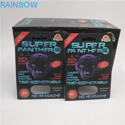 Deslice el material de empaquetado del ANIMAL DOMÉSTICO de la tarjeta de la ampolla del parte movible para las píldoras masculinas del aumento