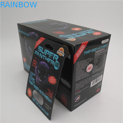 Deslice el material de empaquetado del ANIMAL DOMÉSTICO de la tarjeta de la ampolla del parte movible para las píldoras masculinas del aumento