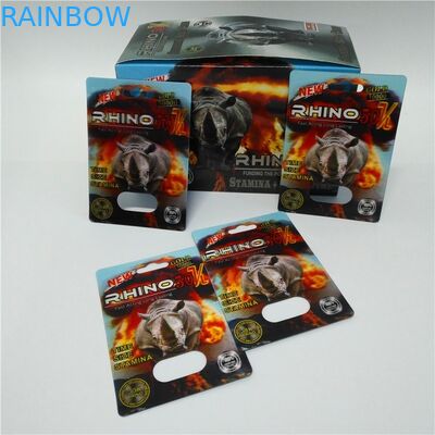 Paquete de ampolla de la caja de presentación que empaqueta la impresión 3d para las píldoras masculinas del aumento de la mamba