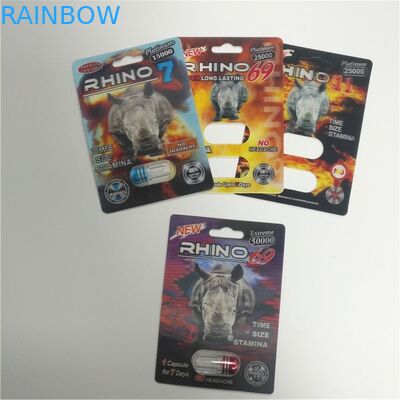 Paquete de ampolla de la caja de presentación que empaqueta la impresión 3d para las píldoras masculinas del aumento de la mamba