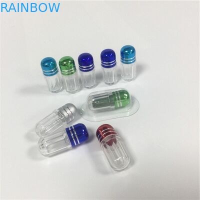 Estilo plástico del octágono de las botellas de píldora del picosegundo Mini Rhino Pills Container Clear con el casquillo del metal