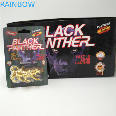 Mamba de la tarjeta durable de la ampolla/botella doble de empaquetado 25k/caja de presentación tiesa de la cápsula de la píldora del rinoceronte 69 de Rox