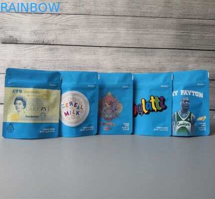 Las galletas calientes de la venta empaquetan nuevamente con las etiquetas engomadas olográficas de las galletas el bolso de Mylar de la prueba del olor para el empaquetado de la mala hierba