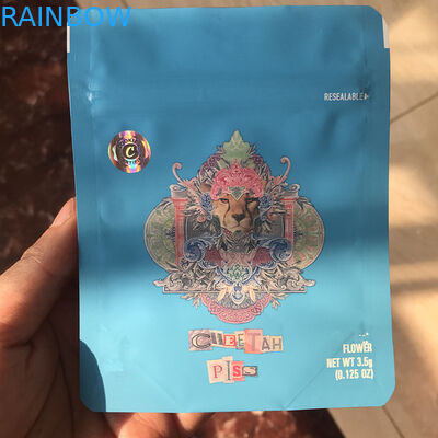 Las galletas calientes de la venta empaquetan nuevamente con las etiquetas engomadas olográficas de las galletas el bolso de Mylar de la prueba del olor para el empaquetado de la mala hierba