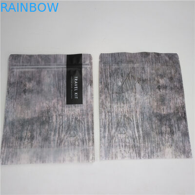 El empaquetado de los cosméticos de Gu de la parte inferior de la cerradura de la cremallera plástico se levanta la bolsa de Mylar con el frente claro