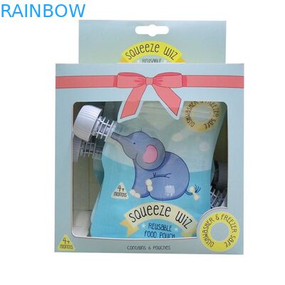 Ziplock doble reutilizable de empaquetado del apretón de la forma de la bolsa líquida animal del canalón