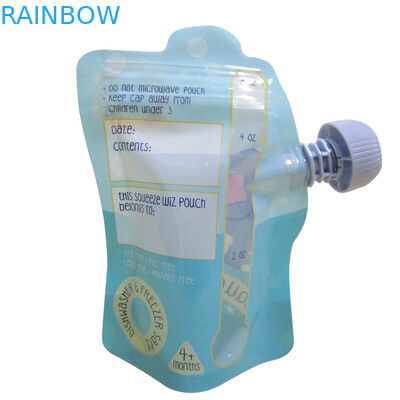 Ziplock doble reutilizable de empaquetado del apretón de la forma de la bolsa líquida animal del canalón