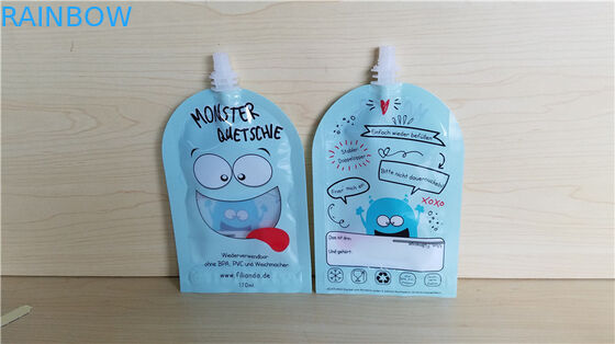 Bolsos lacrables de los alimentos para niños del canalón de las bolsas de la comida de la bebida del jugo del recipiente reutilizable de la leche