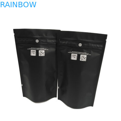 La prueba Ziplock resistente del olor de las bolsas del niño negro mate Carts el bolso Indica Sativa de la mala hierba THC Mylar