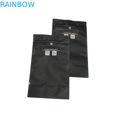 La prueba Ziplock resistente del olor de las bolsas del niño negro mate Carts el bolso Indica Sativa de la mala hierba THC Mylar