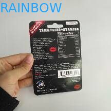 Caja de presentación de papel de empaquetado del rinoceronte de la tarjeta reciclable de la ampolla para el aumento sexual masculino