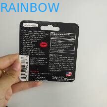 Caja de presentación de papel de empaquetado del rinoceronte de la tarjeta reciclable de la ampolla para el aumento sexual masculino