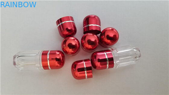 Casquillo colorido del metal de los envases de la cápsula del rinoceronte de Bottless de la píldora del plástico transparente para las tarjetas 3D