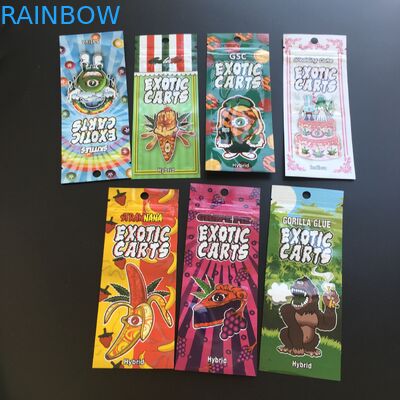 Las bolsas plásticas del aceite de Cbd del cartucho de Vape que empaquetan los carros exóticos Mylar Ziplock empaquetan 0.5ml 1ml