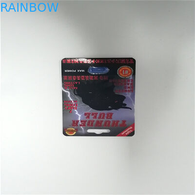 Tarjeta de la ampolla de la píldora del sexo de Poseidon que empaqueta el papel reciclado paquete tieso del reforzador del sexo de Rox