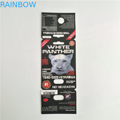 píldora sexual de la pantera 7K que empaqueta el logotipo de encargo de la tarjeta femenina del aumento con la caja de presentación