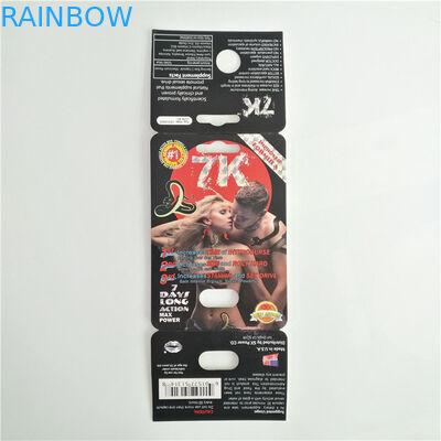 píldora sexual de la pantera 7K que empaqueta el logotipo de encargo de la tarjeta femenina del aumento con la caja de presentación
