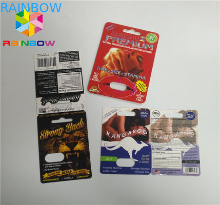 Tarjeta ULTRAVIOLETA de la ampolla de la impresión que empaqueta tarjetas de la ampolla del papel de botella de aceite de CBD/el cartucho electrónico de Vape