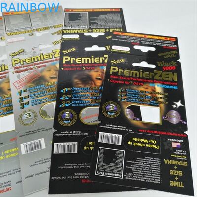 Caja de presentación de empaquetado de primero ministro Zen Male Enhancement Pills de la tarjeta durable de la ampolla