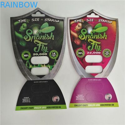 Tarjeta de la ampolla de la píldora del sexo que empaqueta embalar masculino de las píldoras del aumento de la mosca española 2000
