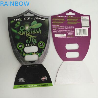 Tarjeta de la ampolla de la píldora del sexo que empaqueta embalar masculino de las píldoras del aumento de la mosca española 2000