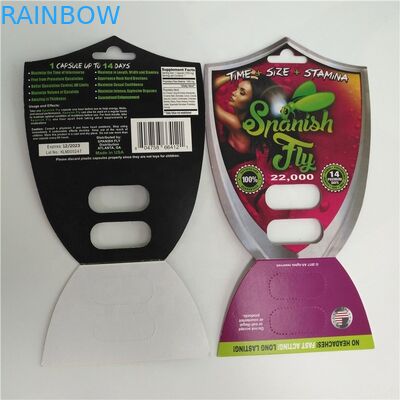 Tarjeta de la ampolla de la píldora del sexo que empaqueta embalar masculino de las píldoras del aumento de la mosca española 2000