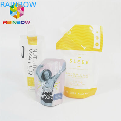 Bolsa del canalón de la prueba del escape que empaqueta el bolso de nylon del jugo líquido superficial brillante de la bebida laminado