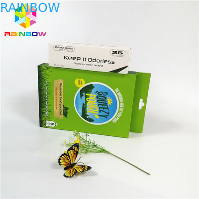 La marca de encargo reciclable del diseño del logotipo imprimió las cajas de tarjeta de papel de sellado calientes ULTRAVIOLETA con el agujero de la caída para los cosméticos del regalo