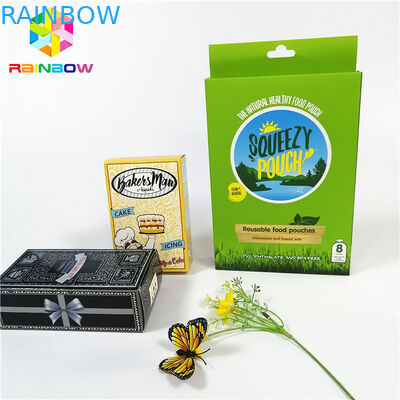 El logotipo brillante brillante del diseño del OEM imprimió las cajas de tarjeta de empaquetado de la pestaña de los cosméticos del regalo de la caja de tarjeta de papel