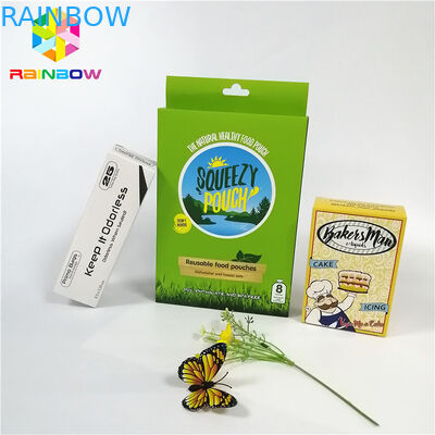 El logotipo brillante brillante del diseño del OEM imprimió las cajas de tarjeta de empaquetado de la pestaña de los cosméticos del regalo de la caja de tarjeta de papel