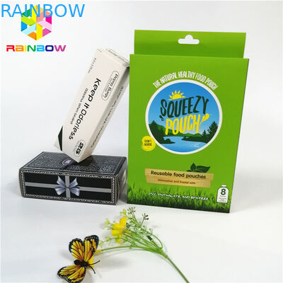 Las cajas de papel modificadas para requisitos particulares a todo color del arte ULTRAVIOLETA del logotipo con el agujero de la caída embotellan la caja de embalaje de los cosméticos del regalo