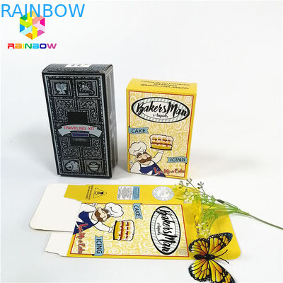 Las cajas de papel modificadas para requisitos particulares a todo color del arte ULTRAVIOLETA del logotipo con el agujero de la caída embotellan la caja de embalaje de los cosméticos del regalo