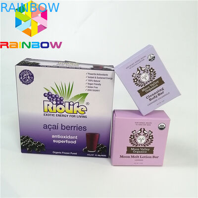 Té acanalado pac del café de la categoría alimenticia de la caja del anuncio publicitario de la cartulina de la flauta de la caja de papel de Kraft de la cera del papel reciclable plano púrpura de la capa