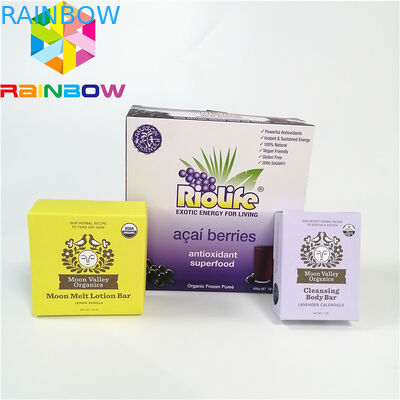 Té acanalado pac del café de la categoría alimenticia de la caja del anuncio publicitario de la cartulina de la flauta de la caja de papel de Kraft de la cera del papel reciclable plano púrpura de la capa