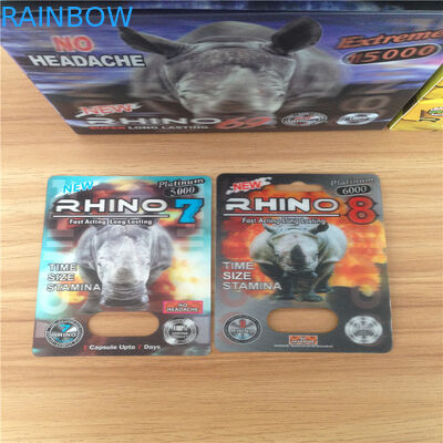 Los PP 3D cardan las cápsulas que empaquetan el rinoceronte sexual 69 Eco del funcionamiento de la ampolla - amistoso