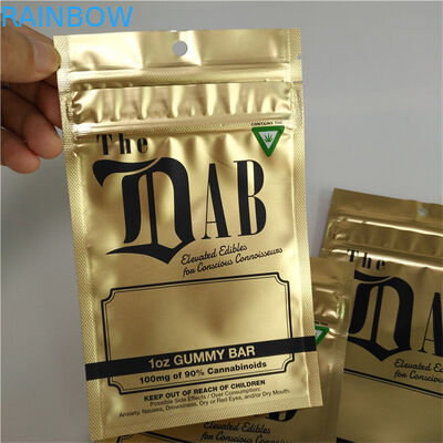 La prueba del olor se levanta el empaquetado gomoso a prueba de niños sellado lado 1OZ de los bolsos 3 de la bolsa de la cremallera