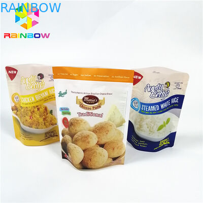 Plásticos modificada para requisitos particulares se levantan la bolsa, logotipo de la bolsa del papel de aluminio a prueba de calor