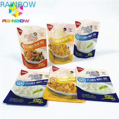 Bolsa transparente de la réplica del vacío del bolso de alta temperatura del almacenamiento para el empaquetado cocido al vapor salsa del arroz