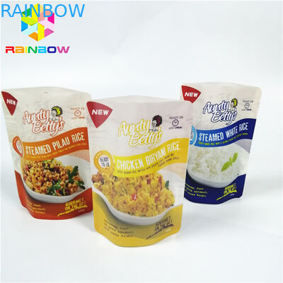 Bolsa transparente de la réplica del vacío del bolso de alta temperatura del almacenamiento para el empaquetado cocido al vapor salsa del arroz