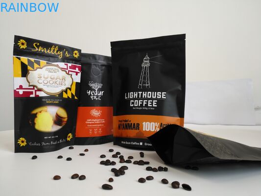 El fotograbado que imprime bolsos del papel de aluminio, el café molido se levanta bolsos de la cremallera con la válvula