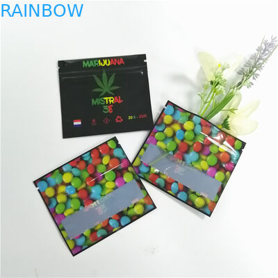 Incienso herbario transparente que empaqueta el pequeño el papel de aluminio claro lateral del Ziplock