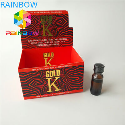 Caja de papel de empaquetado del color de CMYK que hace publicidad de la exhibición líquida de la encimera de la cartulina de E