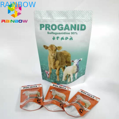 Plástico levántese el cierre en la parte superior de empaquetado de los bolsos del pienso de la bolsa de la hoja con la ventana