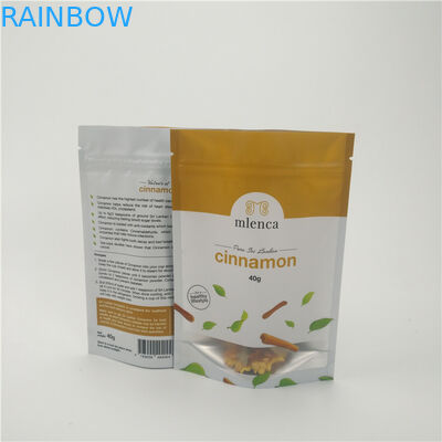 Los bolsos cosméticos de la cremallera blanca mate del fondo se levantan el canela de Doypack 40g