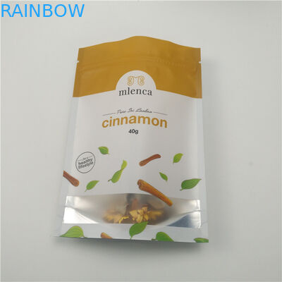 Los bolsos cosméticos de la cremallera blanca mate del fondo se levantan el canela de Doypack 40g