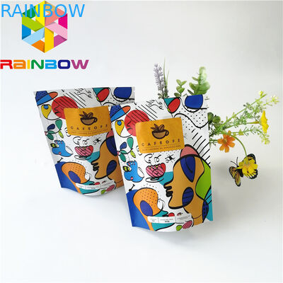 Levántese las bolsas plásticas Ziplock que empaquetan, bolso de café reutilizable del papel de aluminio