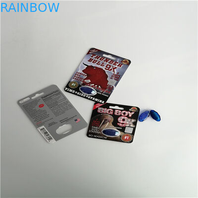 Tarjeta de la ampolla 3D del rinoceronte 7 que empaqueta los suplementos sexuales para hombre para la líbido de impulso